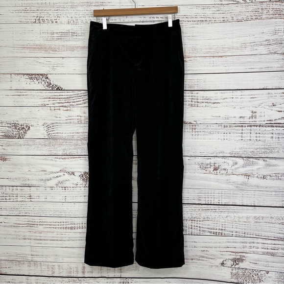 Coldwater Creek Black Faux Suede Trouser Fit Pants NWOT - Picture 1 of 16